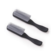 Kuber Industries Hair Brush | Bristles Brush | Hair Brush with Paddle | Brush for Curly wavy Hairs | Suitable For All Hair Types | Hair Brush Styling Hair | 2 Piece | C19BLK | Black